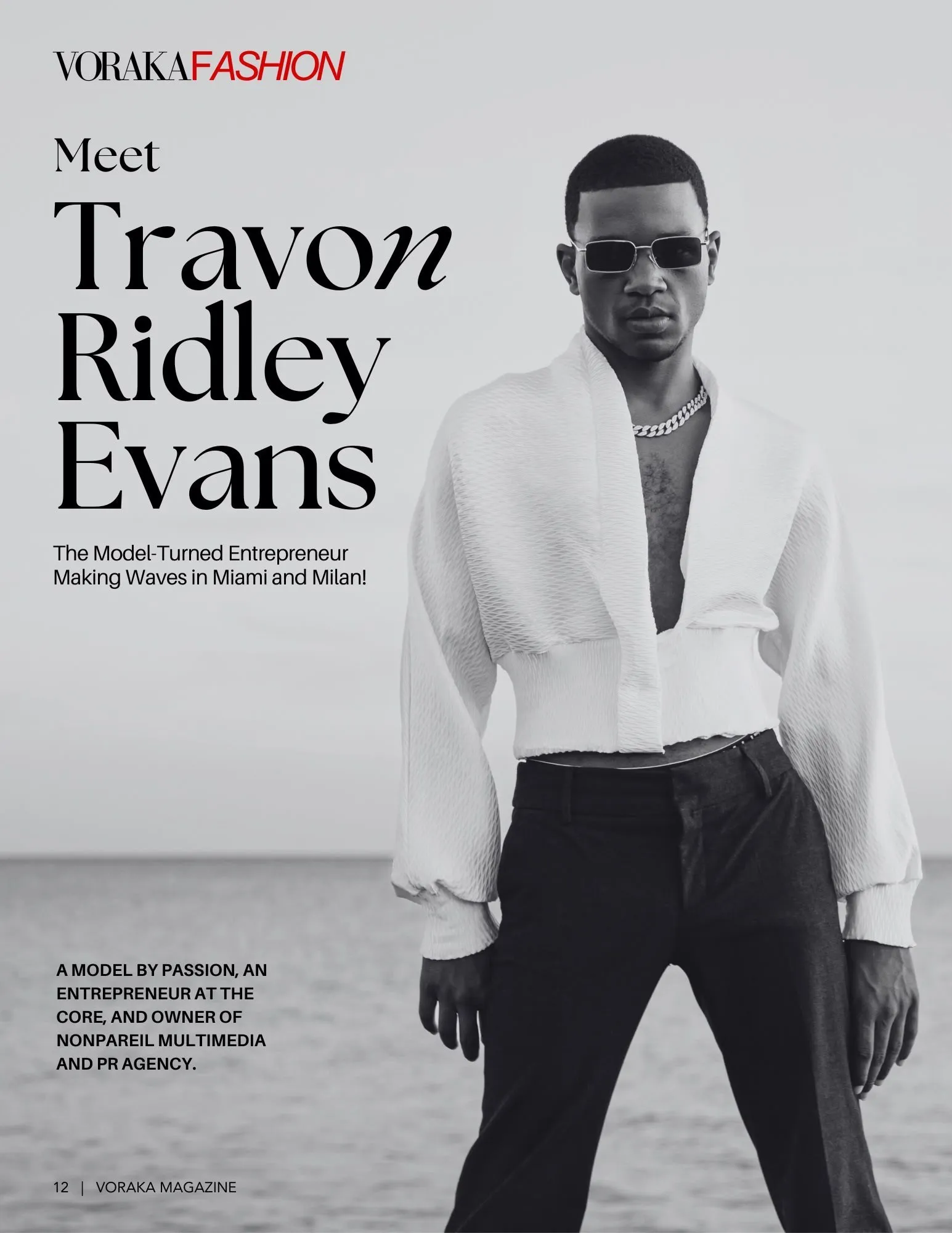 Voraka Magazine, Meet Travon Ridley-Evans feature opener