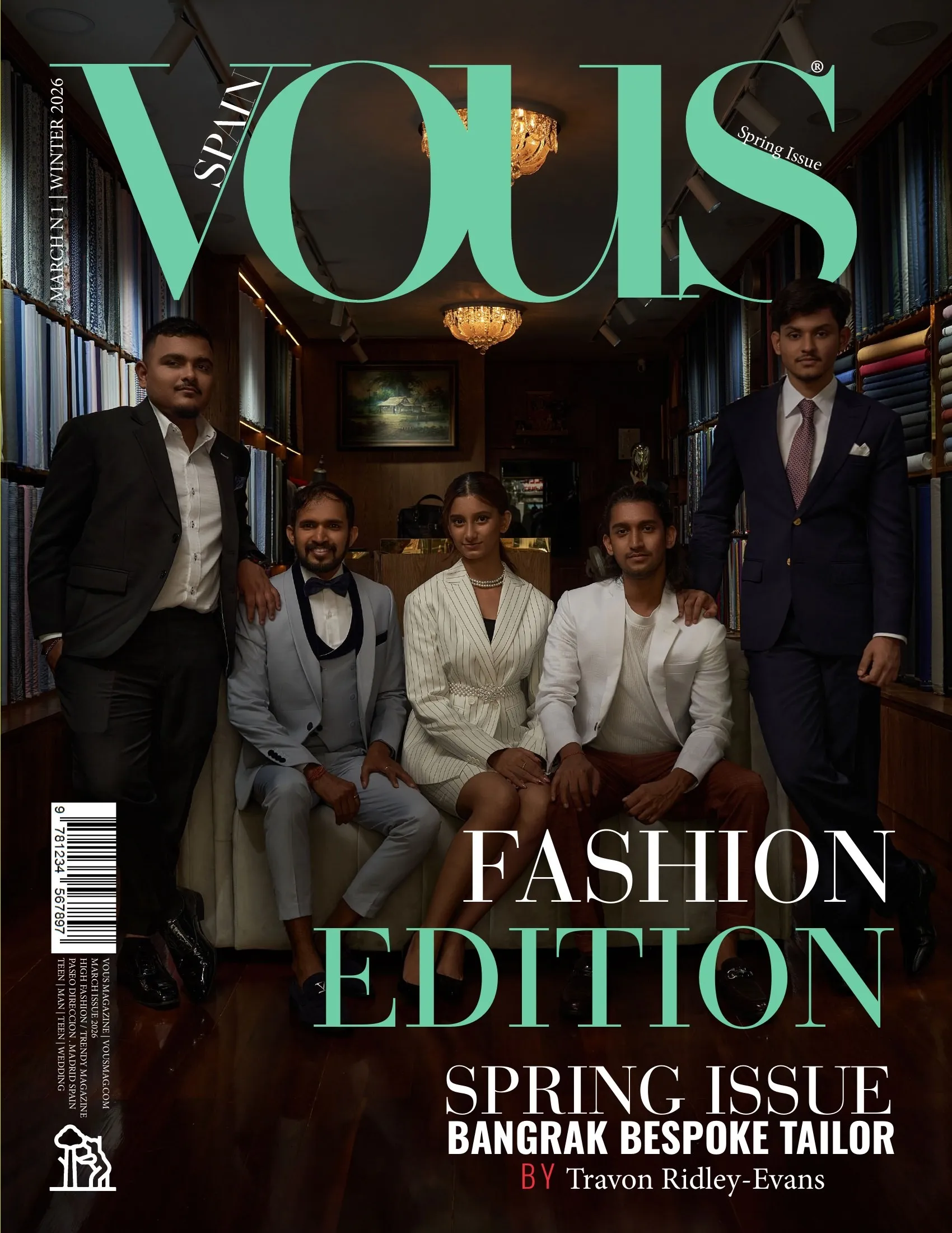 Vous Magazine Spain, March 2026 cover, Bangrak Bespoke Tailor